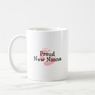 Mug Empreintes de pieds de bébé Nouvelle Nonna fière