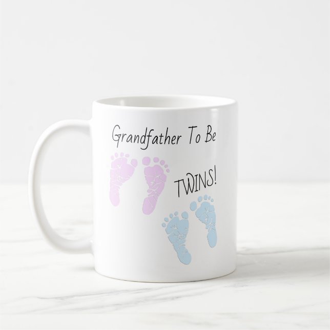 Mug Empreintes Grandfaother to Be Twin Faire-part (Gauche)