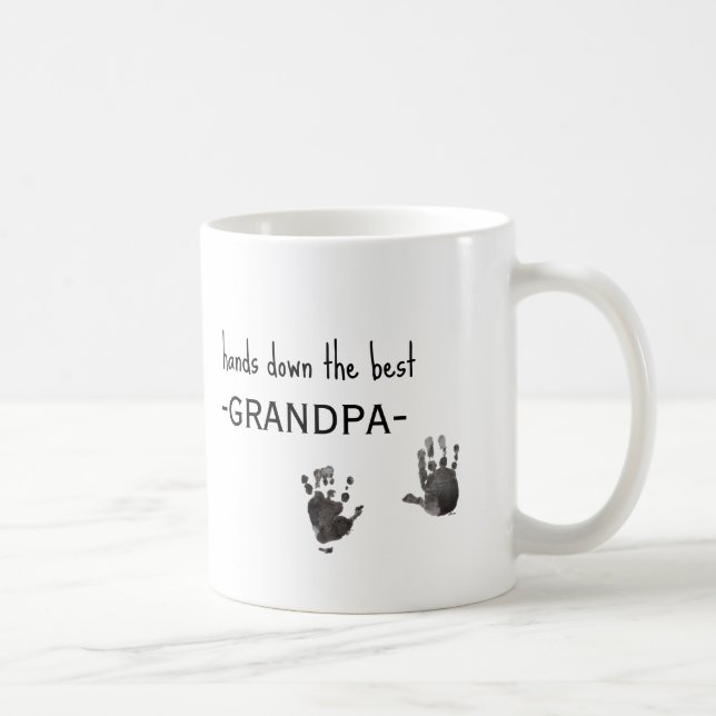Mug Empreintes personnalisées Photo Best Grand-père (Droite)