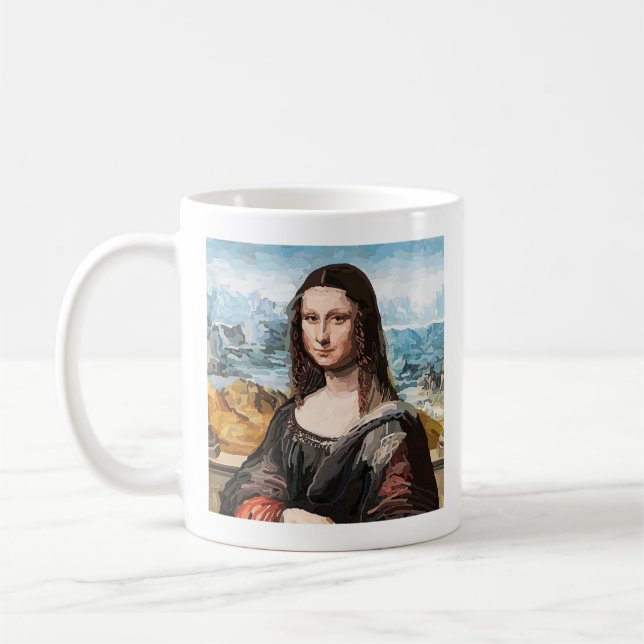Mug en aquarelle Mona Lisa (Gauche)