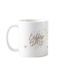 Mug en Art typographique "Heure du café" avec un c