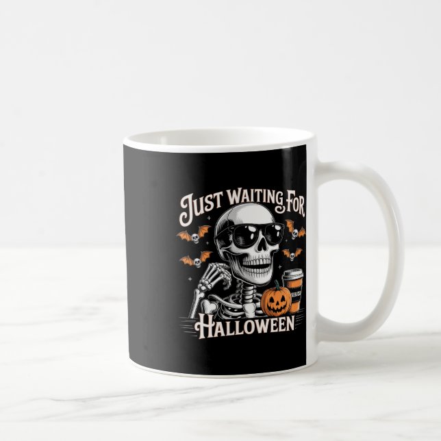 Mug En Attendant Juste Halloween Skeleton Coffee Jack  (Droite)