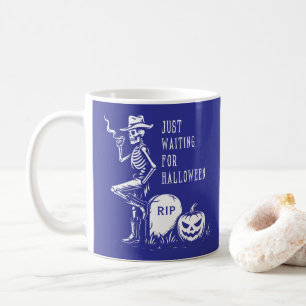Mug En attente d'Halloween Cowboy Skeleton