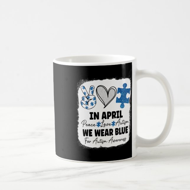 Mug En Avril Nous Portons Bleu Pour Sensibilisation su (Droite)