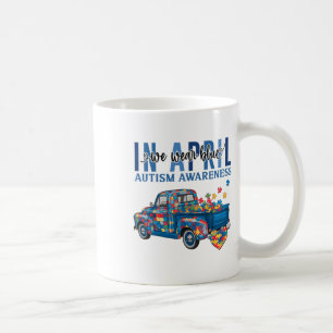 Mug En Avril Nous Portons Bleu Sensibilisation sur l'a