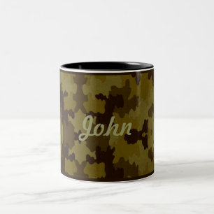 Mug en camo foncé personnalisé