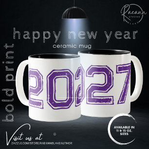 Mug en céramique à deux tons avec impression audac