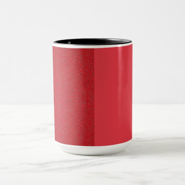 Mug en céramique à deux tons de tomate rouge bruit (Centre)