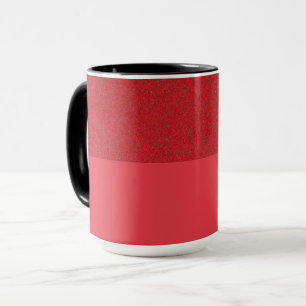 Mug en céramique à deux tons rouge personnalisé