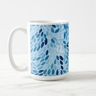 Mug en céramique à motif de pétales en mosaïque bl