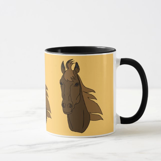 mug en céramique à tête de cheval (Droite)
