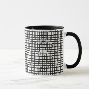 Mug en céramique Abstraite de grille optique