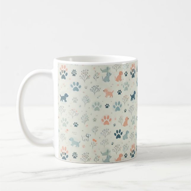 Mug en céramique Amoureux des chiens (Gauche)
