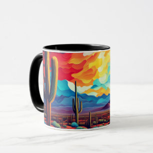 Mug en céramique Arizona coucher de soleil en styl