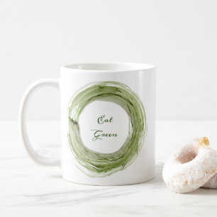 Mug en céramique avec design Eat Green