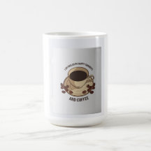 Mug en céramique avec illustration de café mignon