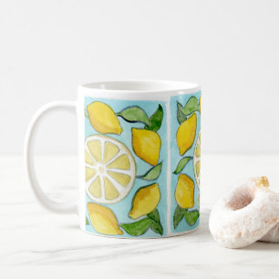 Mug en céramique avec motif de carreau de citron s