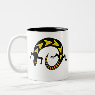 Mug en céramique bicolore Black Lizard