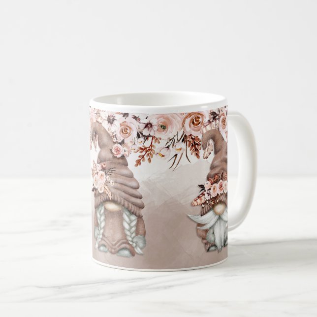 Mug en céramique Boho Gnomes (Devant droit)