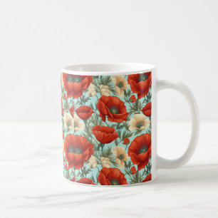 Mug en céramique Classique Coquelicot & Fleur Sauv