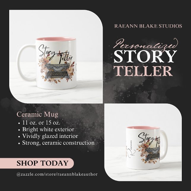 Mug en céramique "Conteur d'histoire" personnalisé (Créateur téléchargé)