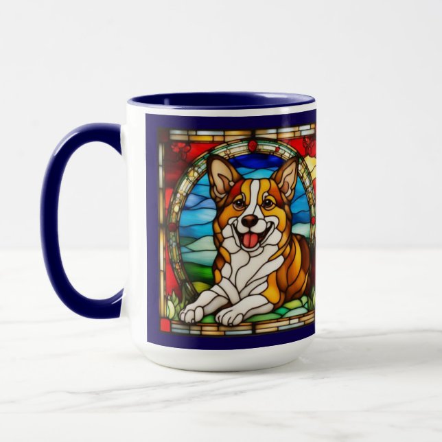 Mug en céramique Corgi gallois mignon (Gauche)