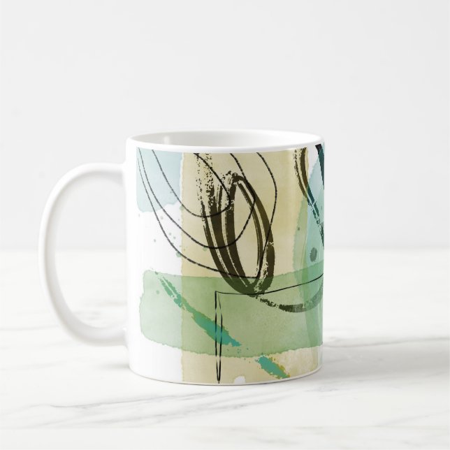 Mug en céramique d'art Abstrait - Modern Coffee Cu (Gauche)