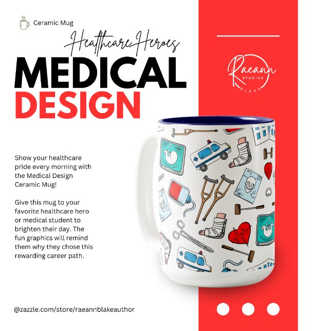 Mug en céramique de conception médicale (Créateur téléchargé)