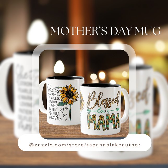 Mug en céramique de la Fête des mères 'Blessed Mam (Créateur téléchargé)