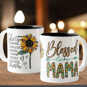 Mug en céramique de la Fête des mères 'Blessed Mam