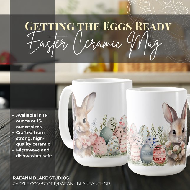Mug en céramique de Pâques pour préparer les œufs (Créateur téléchargé)