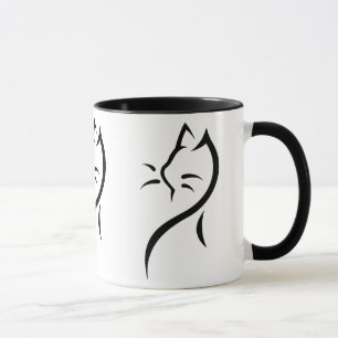 Mug en céramique élégant sonneur de chat