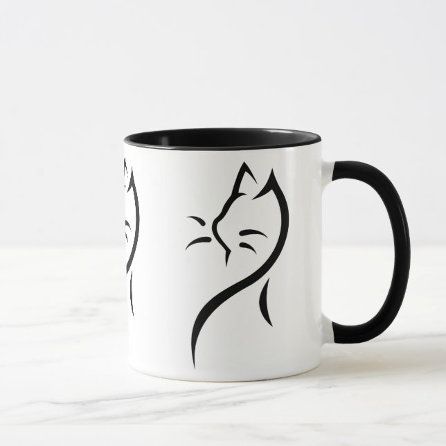 Mug en céramique élégant sonneur de chat (Droite)