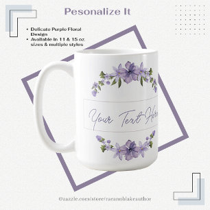 Mug en céramique florale personnalisée