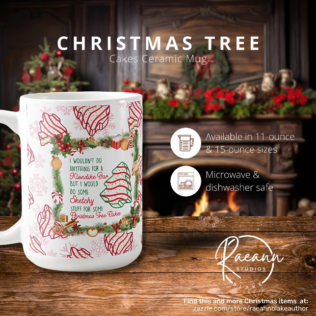 Mug en céramique Gâteaux en forme de sapin de Noël (Créateur téléchargé)