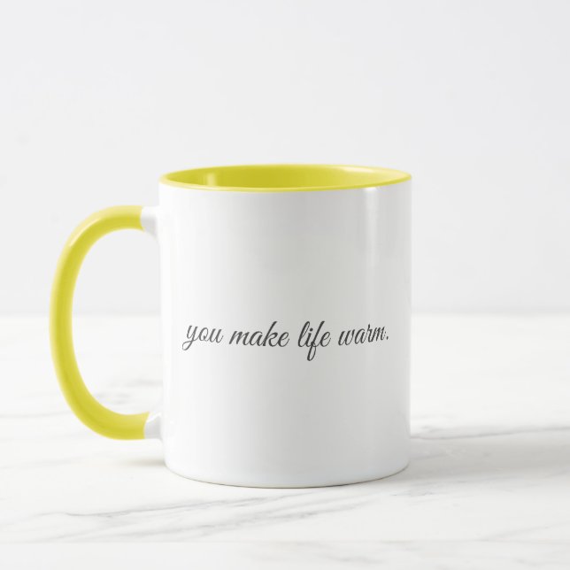 Mug en céramique gravé avec votre texte, café pers (Gauche)