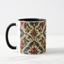 Mug en céramique grenade et raisin Iznik ottoman