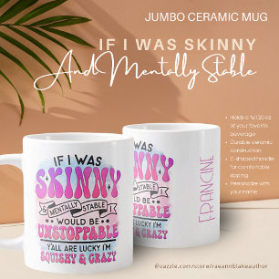 Mug en céramique Jumbo maigre et stable sur le pla