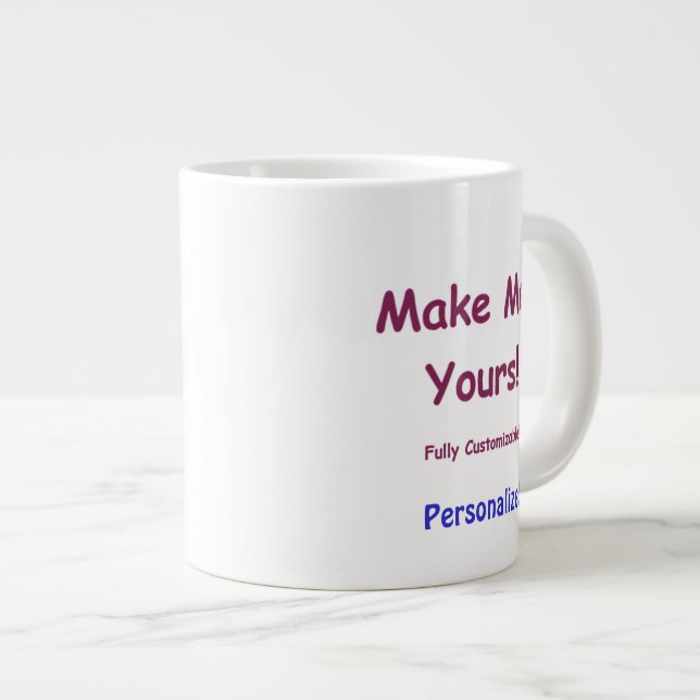 Mug en céramique Jumbo personnalisé pour personnal (Devant droit)
