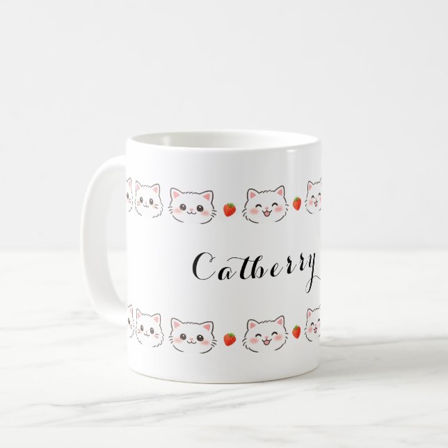 Mug en céramique Kawaii Kitty (Devant gauche)