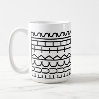 Mug en céramique Motif géométrique - Art moderne