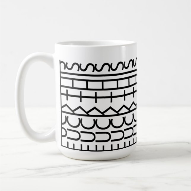 Mug en céramique Motif géométrique - Art moderne (Gauche)