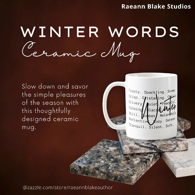Mug en céramique Mots et émotions d'hiver (Créateur téléchargé)