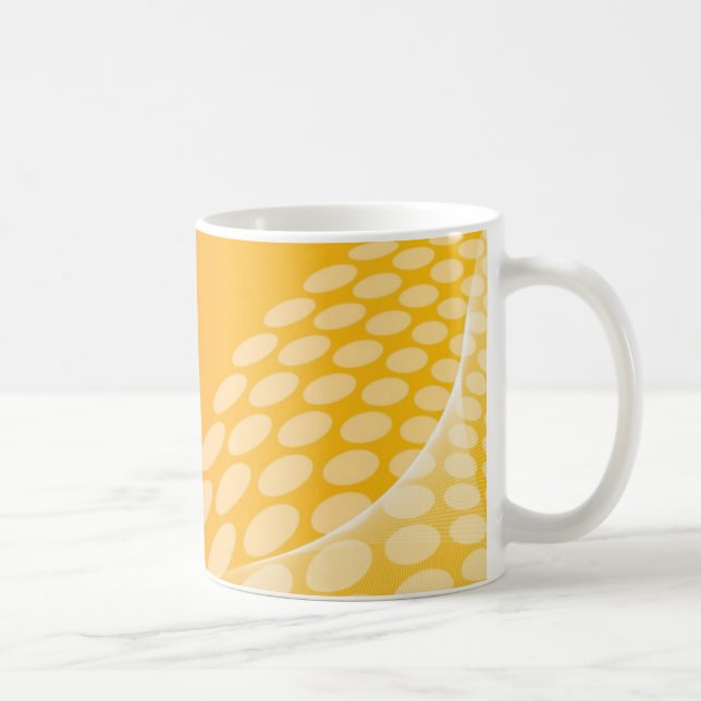 Mug en céramique orange Abstrait (Droite)