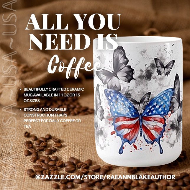 Mug en céramique patriotique USA (Créateur téléchargé)