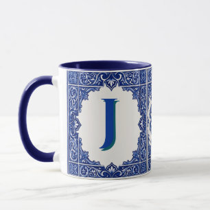 Mug en céramique personnalisé Azulejo Portugais