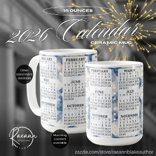 Mug en céramique personnalisé de 15 oz. Calendrier