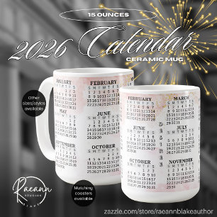 Mug en céramique personnalisé de 2026, 15 oz. avec