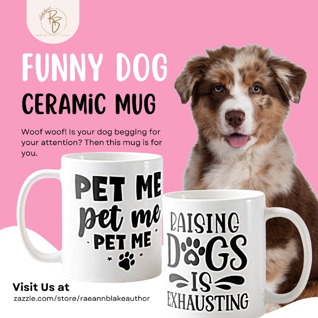 Mug en céramique "Pet Me" Amoureux de les chiens (Créateur téléchargé)
