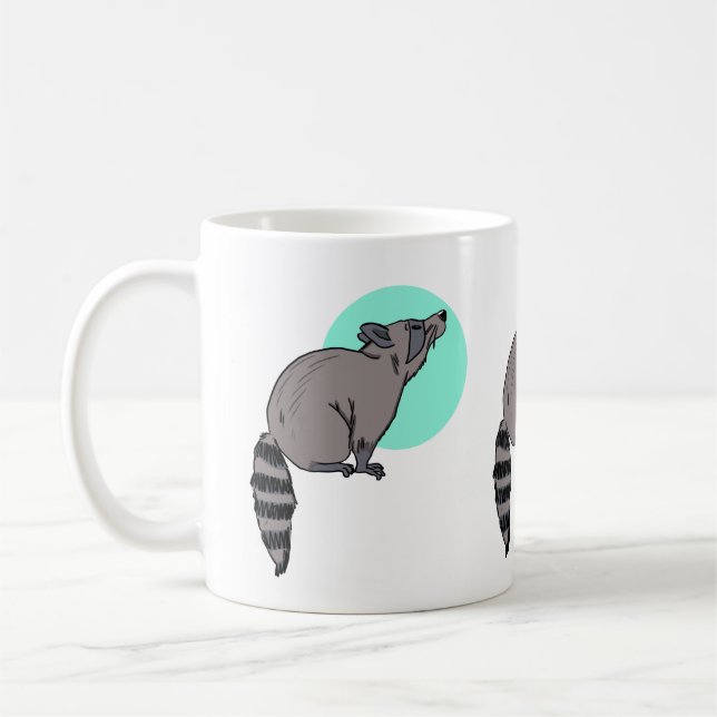 Mug en céramique Raccoon 11oz (Gauche)